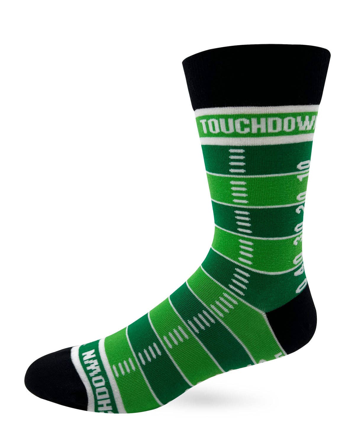 Touchdown Men's Novelty Crew Socks Featuring American Football Field