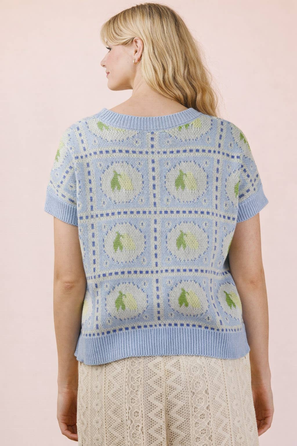 Lemon Graphic Sweater Cardigan