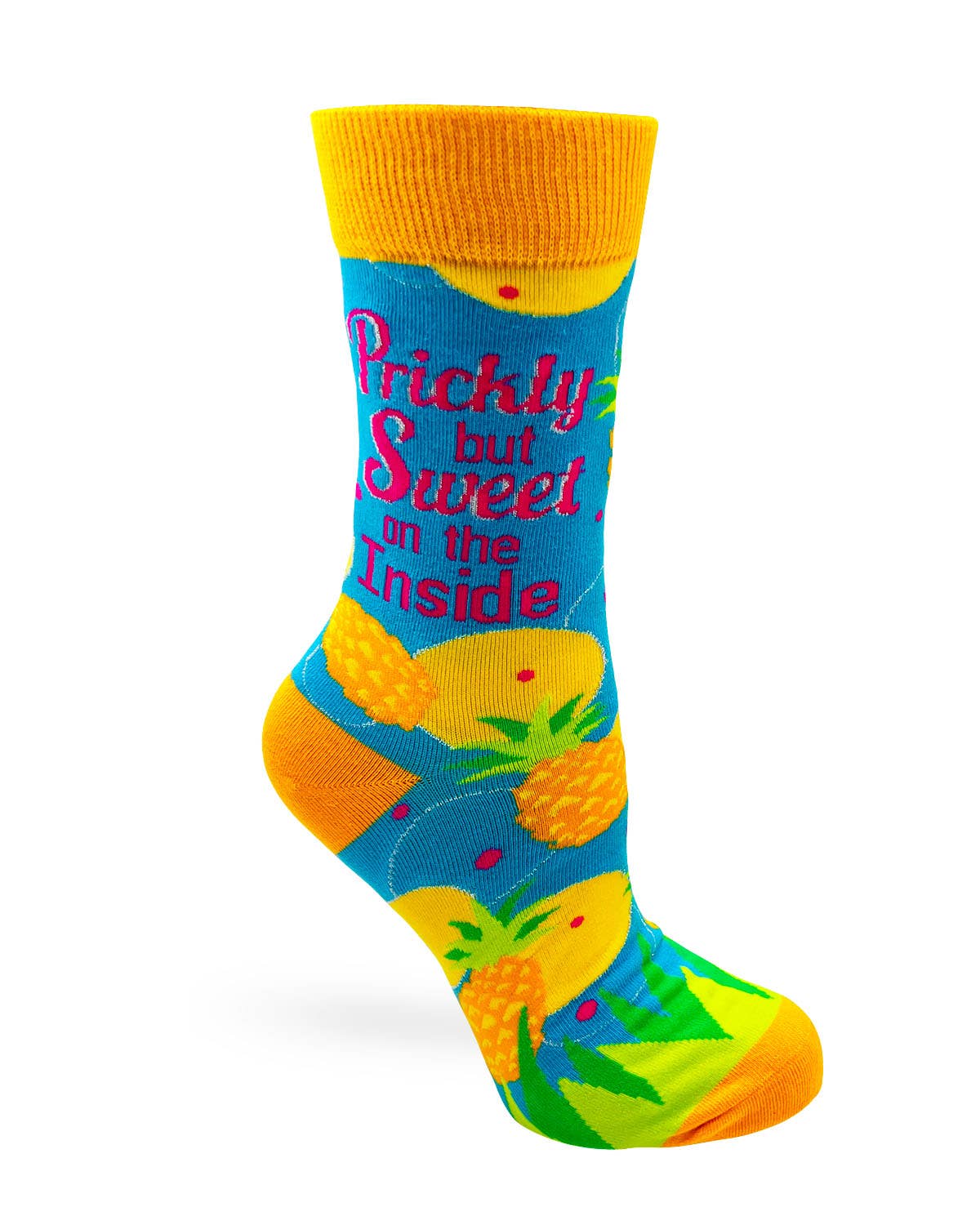 Prickly, But Sweet On The Inside Women's Pineapple Crew Sock