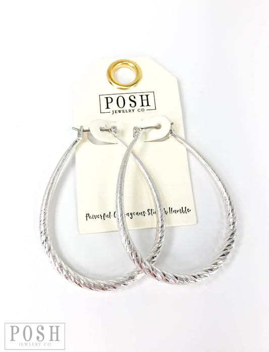 Harp Shape Hoop Earrings
