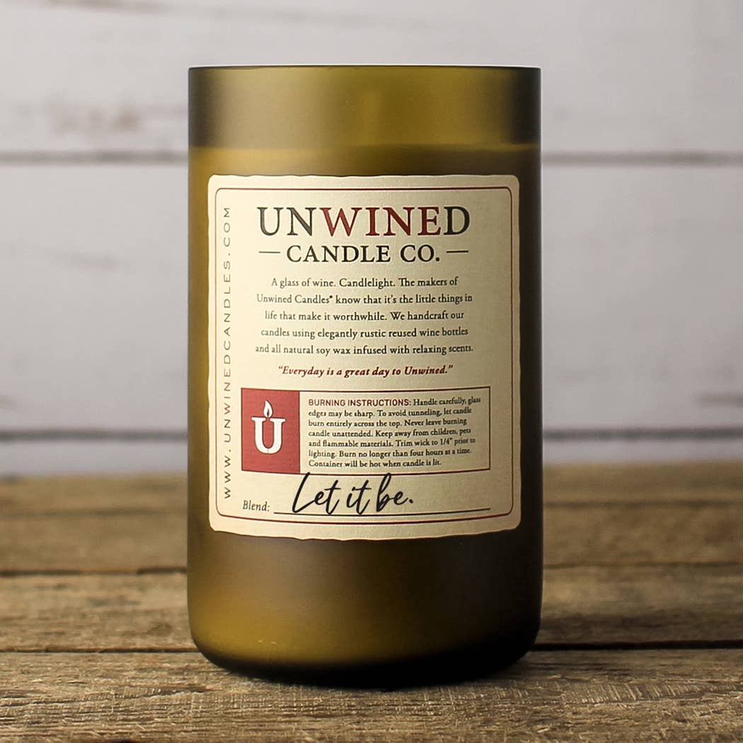 Let it be. Signature Series Wine Bottle Candle
