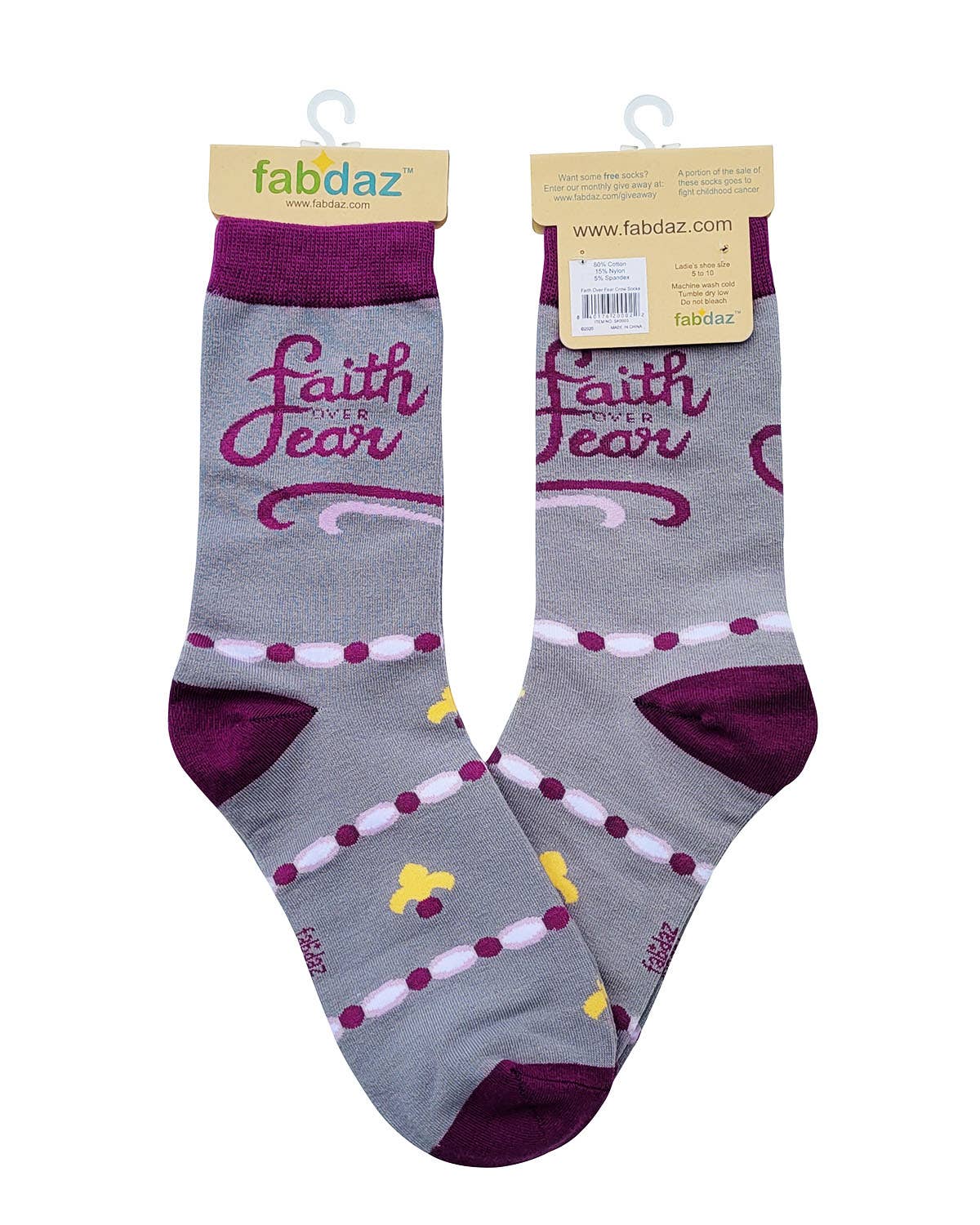 Faith Over Fear Women's Crew Socks
