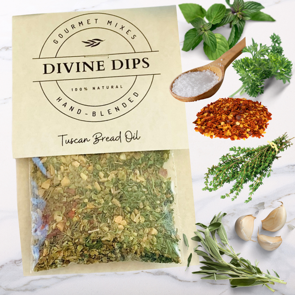 Divine Dips Tuscan Seasoning Dip Mix & Oil Blend