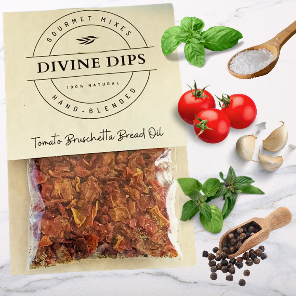 Divine Dips Tomato Bruschetta Seasoning Dip Mix & Oil Blend