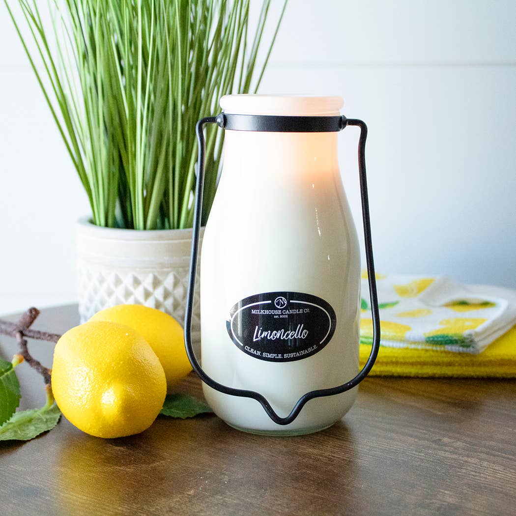 14 oz Milkbottle Candle: Limoncello