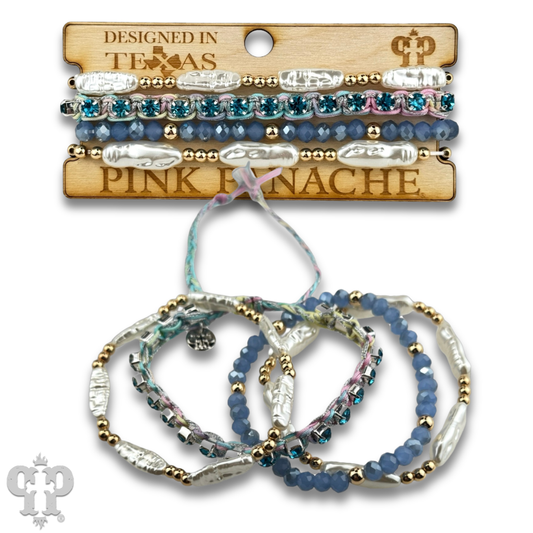 Rhinestone Variety Beaded Bracelet Stack