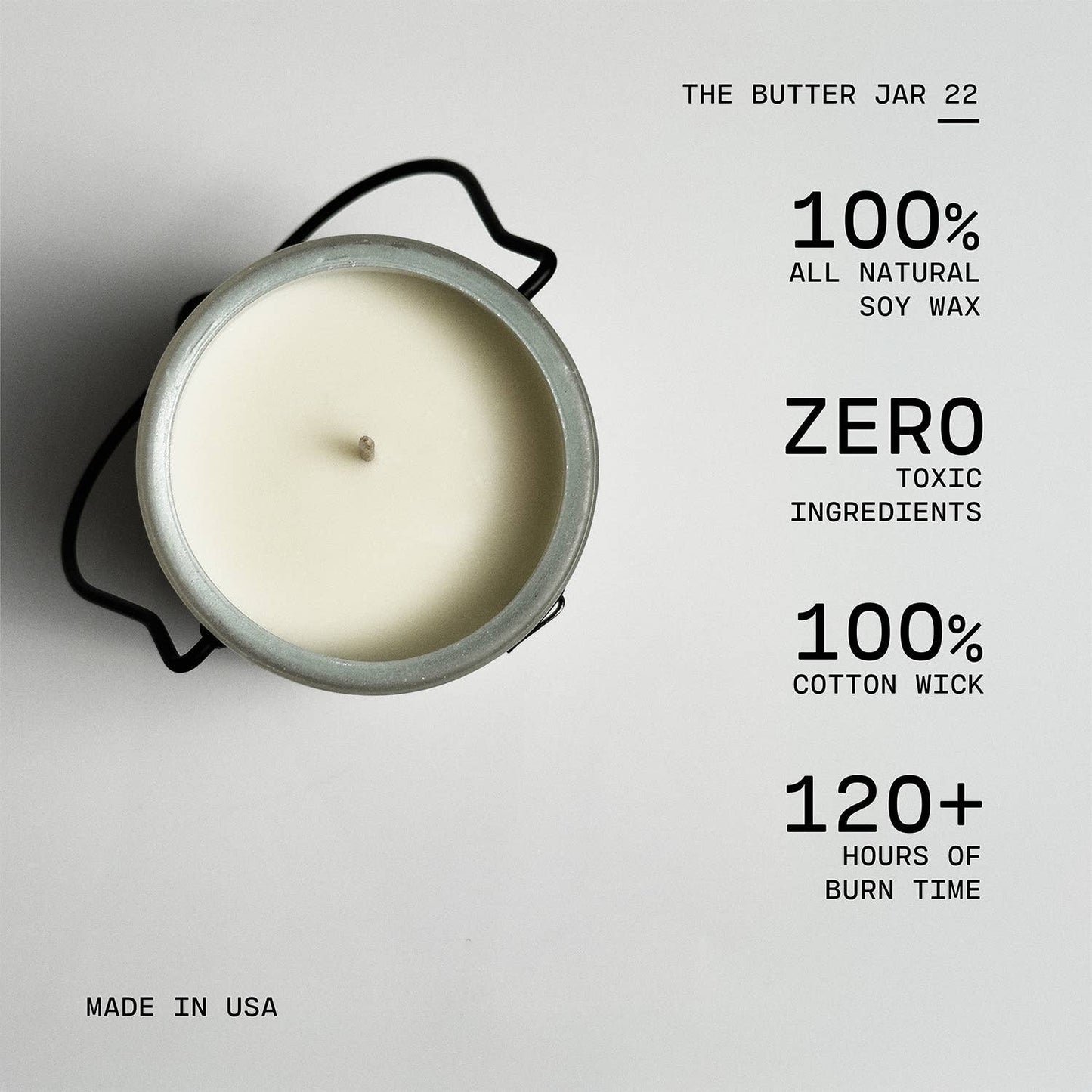 22 oz Butter Jar Candle: Tobacco & Honey