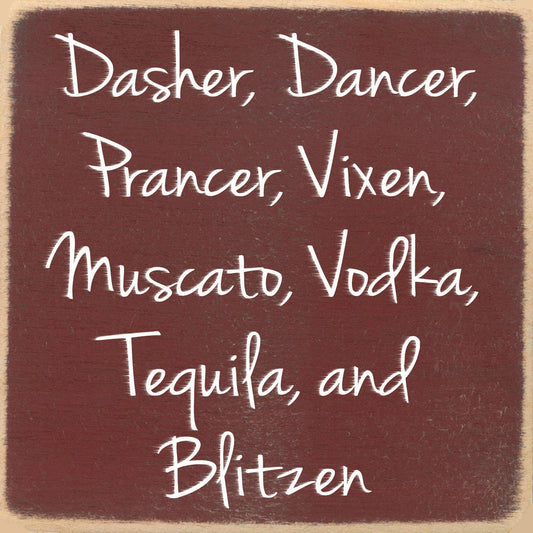 Dasher Dancer Block Sign