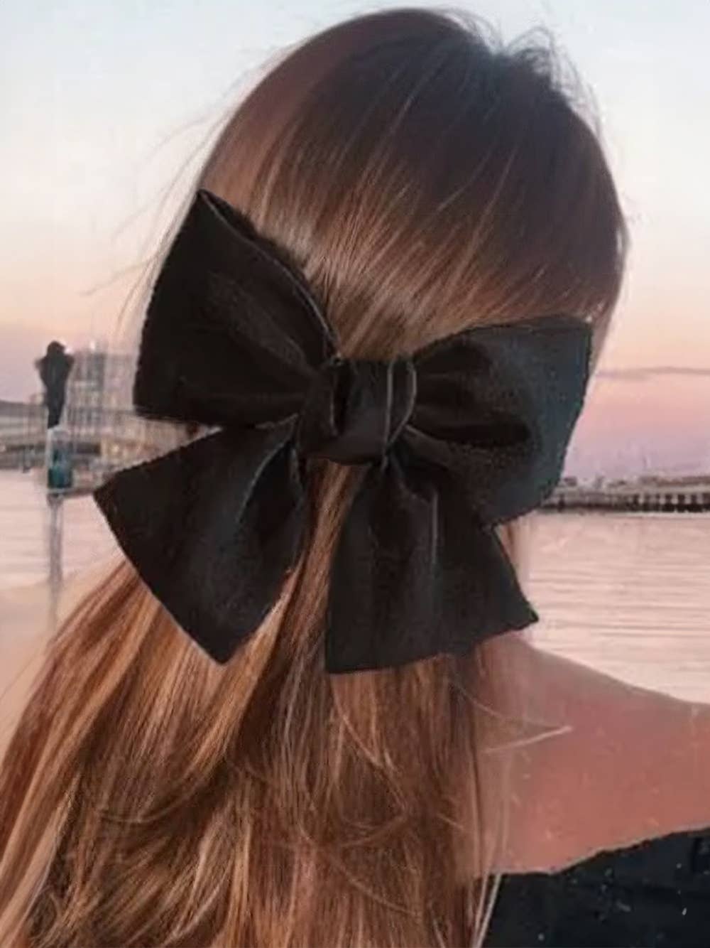 Valentines Elegant Oversized Ribbon Bow Hair Clip