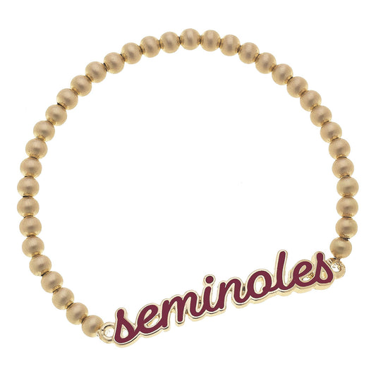 Florida State Seminoles Enamel Script Stretch Bracelet