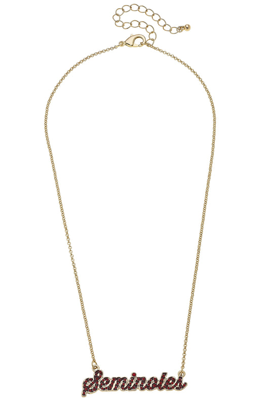 Florida State Seminoles Pave Autograph Enamel Necklace