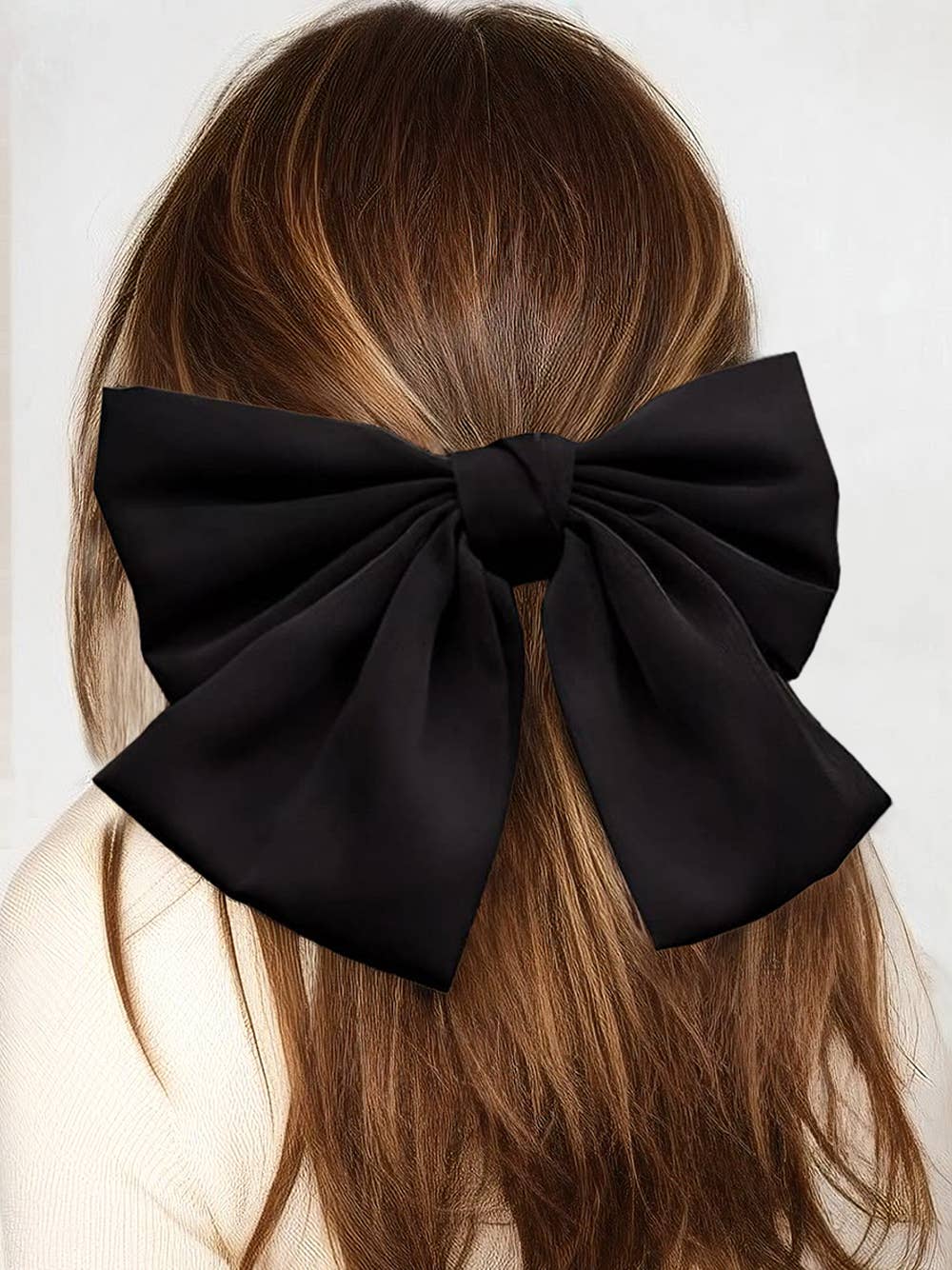 Valentines Elegant Oversized Ribbon Bow Hair Clip