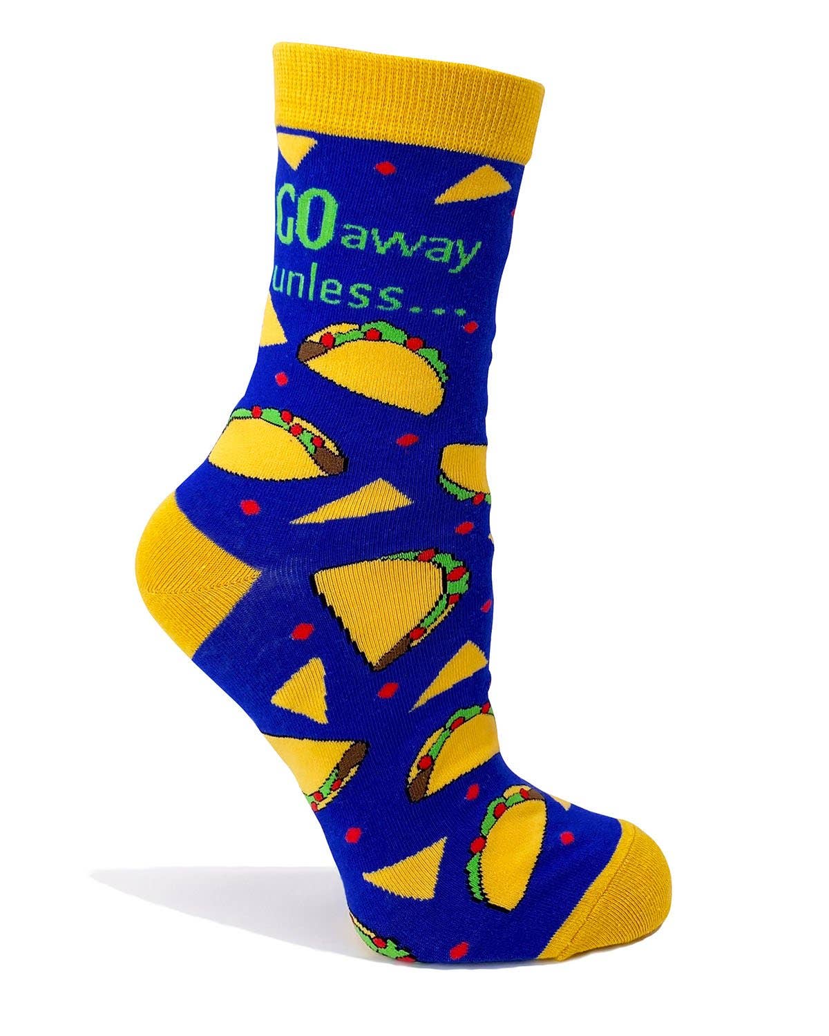 Go Away Unless You Have Tacos Women's Novelty Crew Socks