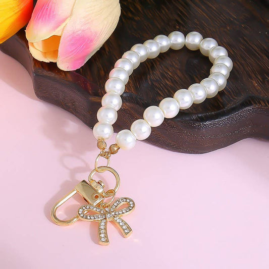 PEARL BOW KEYCHAIN