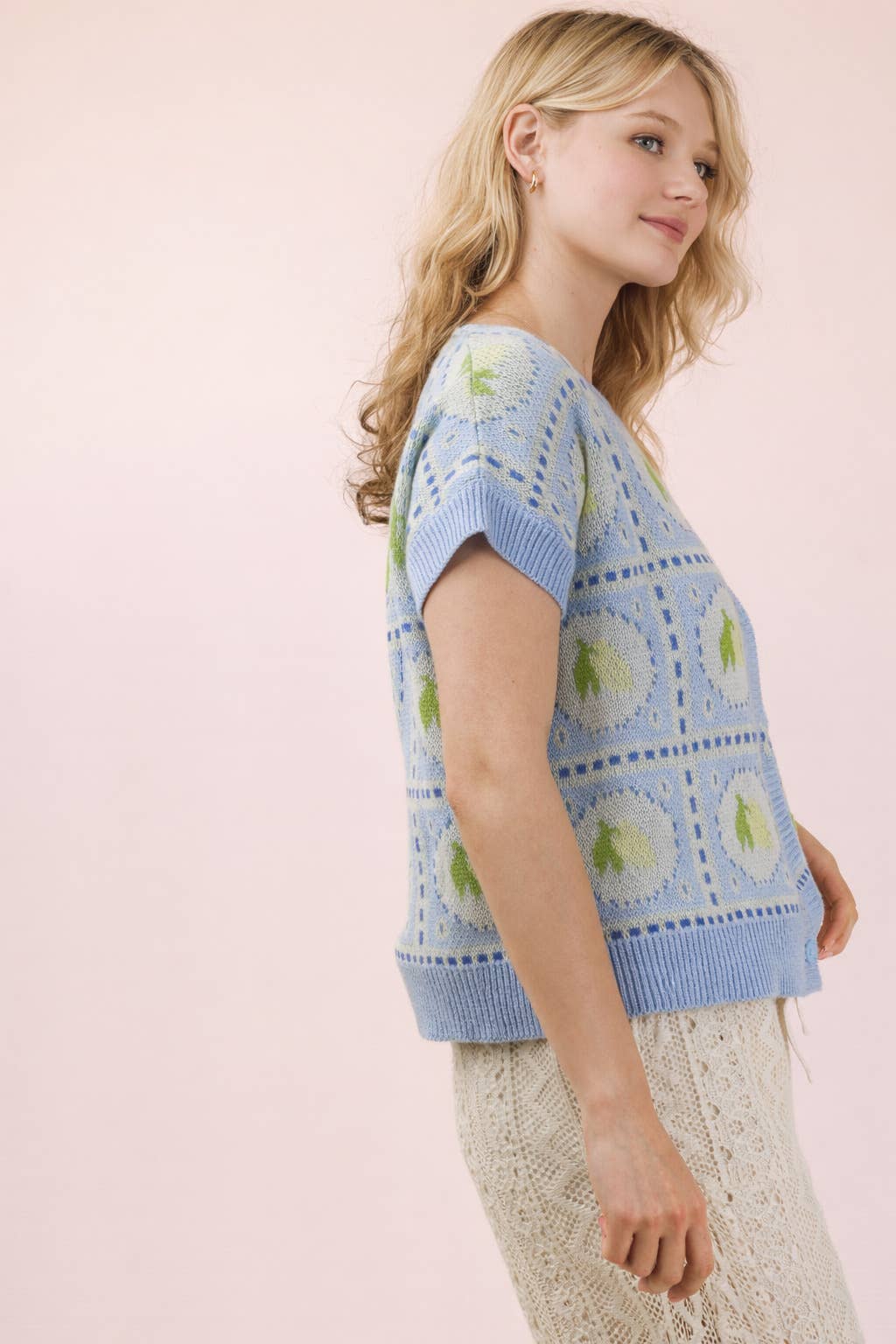 Lemon Graphic Sweater Cardigan