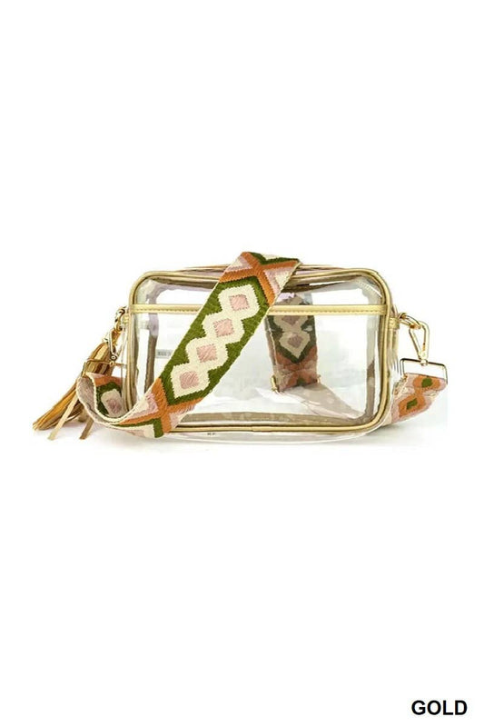 CLEAR COURTNEY STADIUM APPROVED CROSSBODY BAG