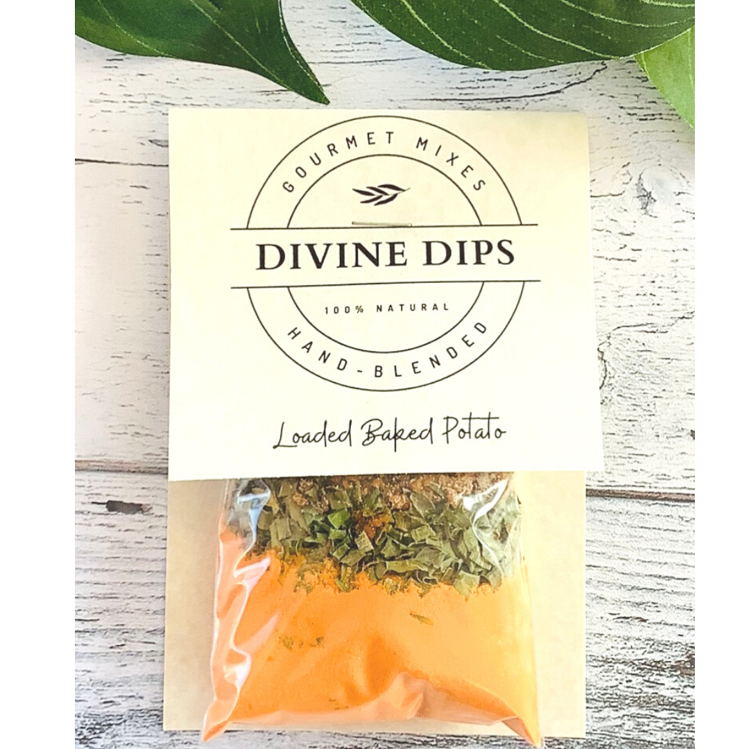 Divine Dips Loaded Baked Potato Seasoning Dip Mix & Cheeseball Mix