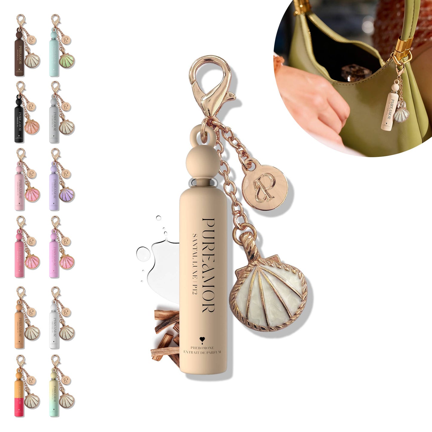 Santal Luxe Pheromone Perfume Oil Keychain