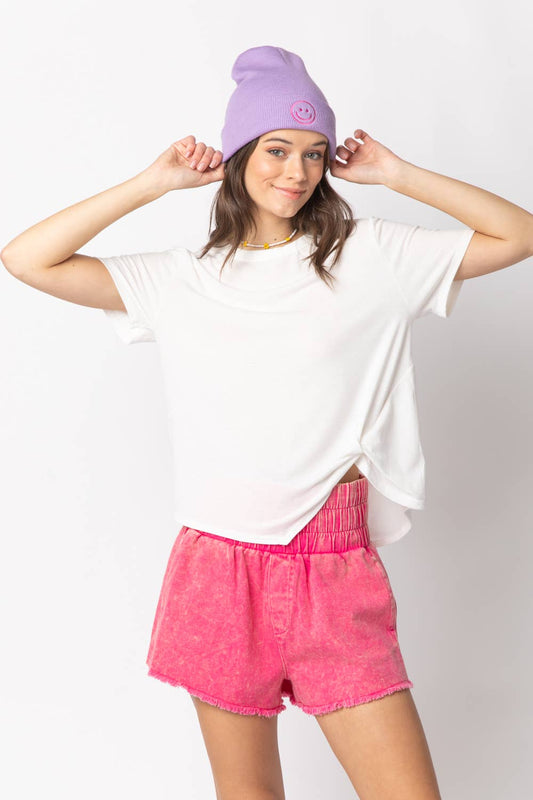 Twisted Hem Knit Top
