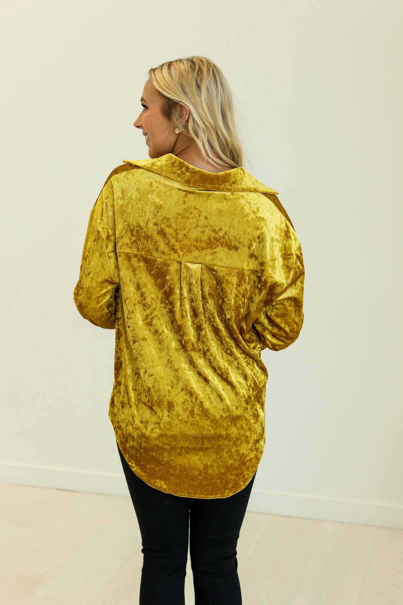 Kathryn Classic Velvet  Button-Up