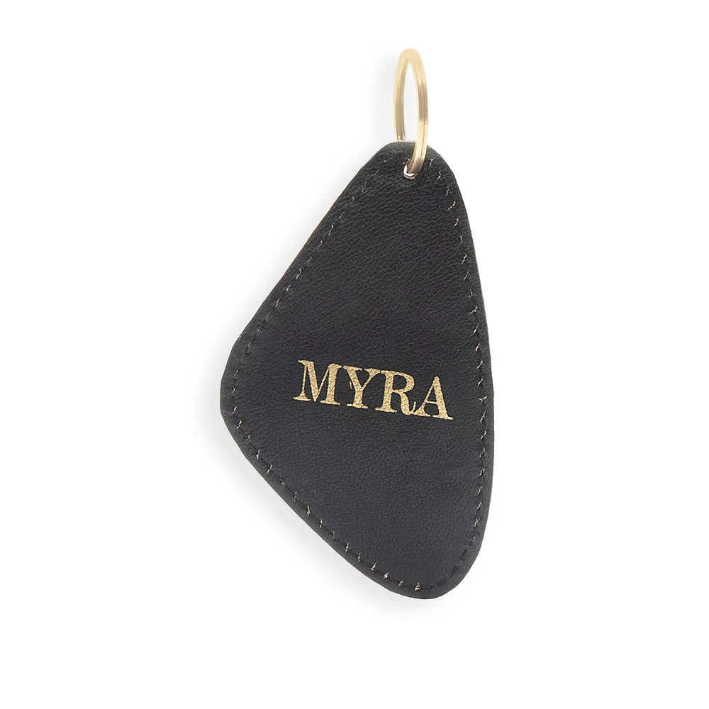 Myra Bag Red Spade Hand-Tooled Leather Key Fob