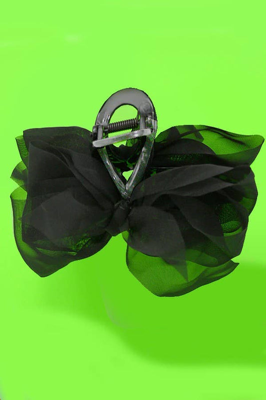 SHEER BOW RIBBON HAIR CLAW CLIPS