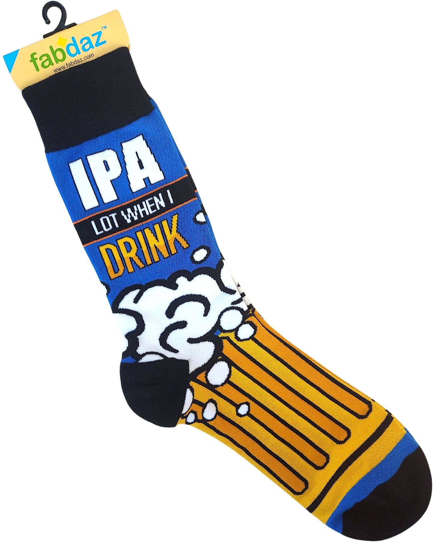 IPA Lot When I Drink Men's Novelty Crew Socks