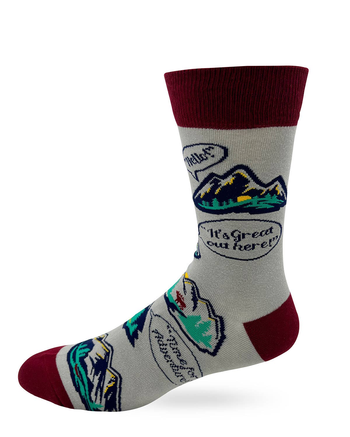 The Mountains Are Calling Men's Novelty Crew Socks