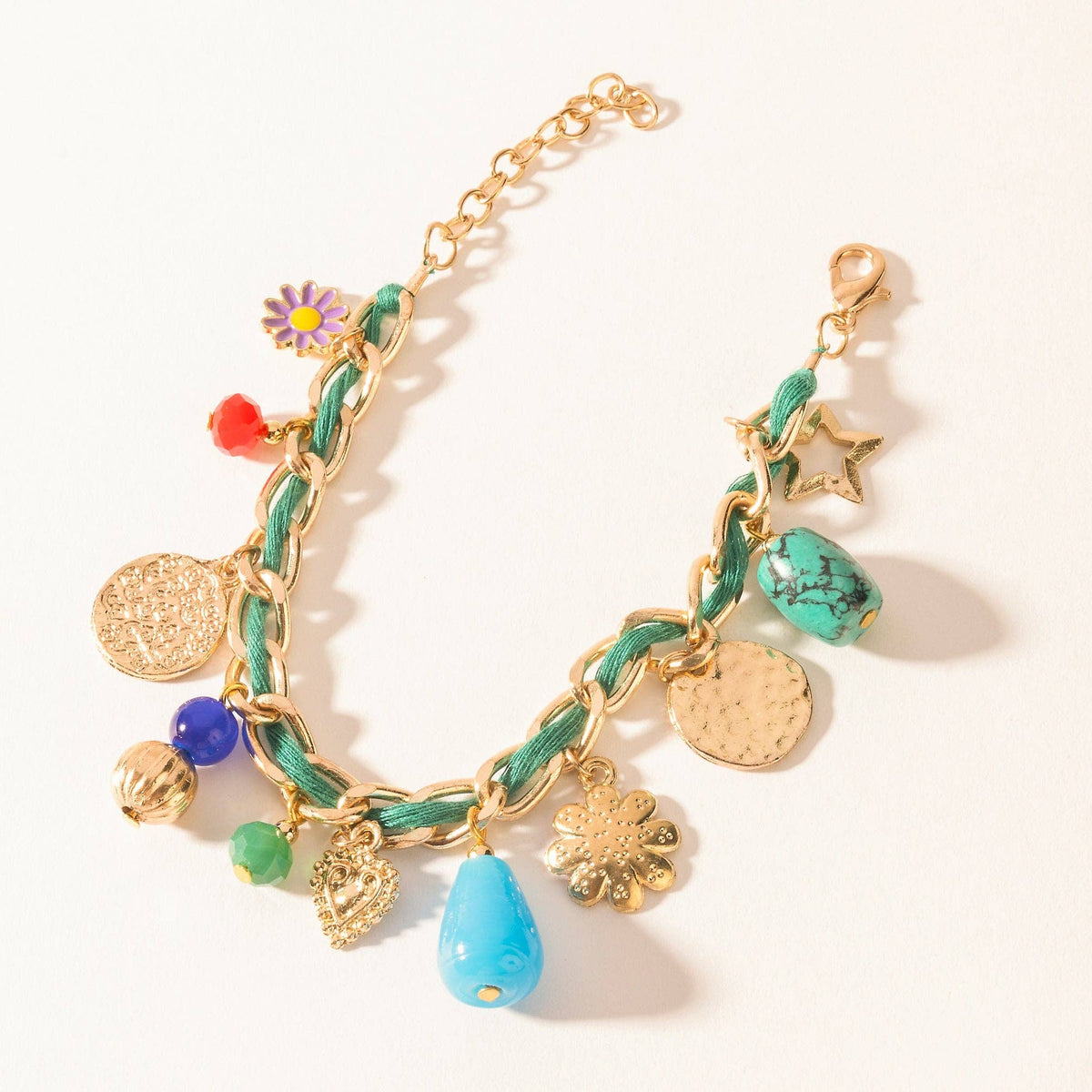 Trail Treasure Charm Bracelet in Canyon Turquoise: Canyon Turquoise