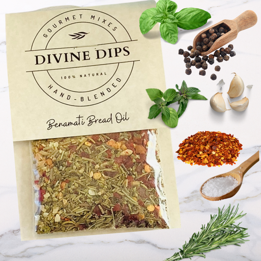 Divine Dips Benamati Blend Seasoning Dip Mix & Oil Blend