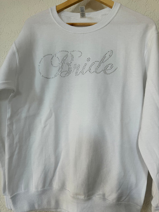 Bride Rhinestone Crewneck