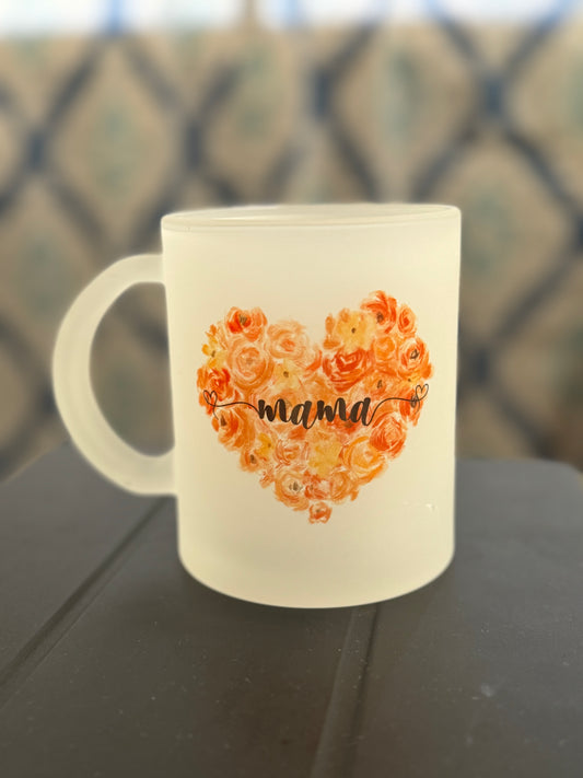 Frosted Floral Mama Mug