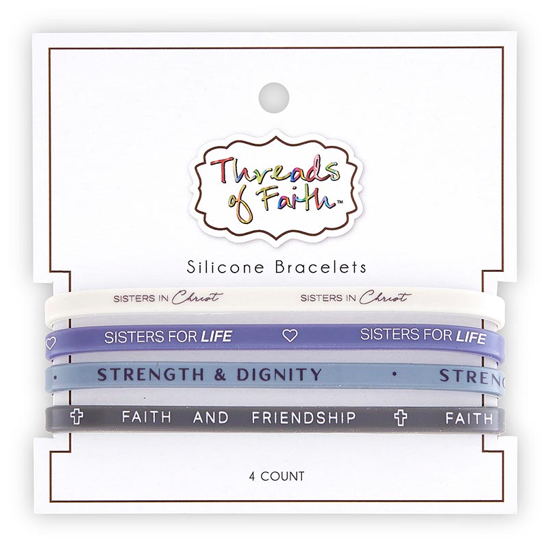 Threads of Faith Silicone Bracelets-Sisters In Christ