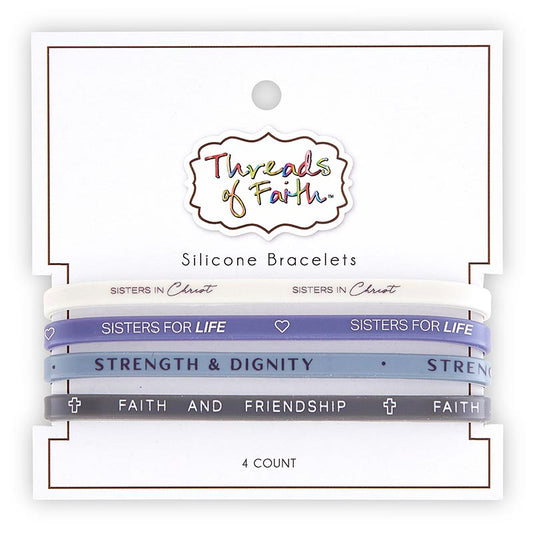 Threads of Faith Silicone Bracelets-Sisters In Christ