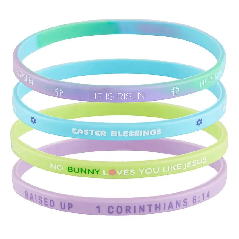 Threads of Faith Silicone Bracelets-Easter