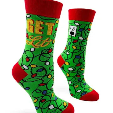 Get Lit Women's Novelty Crew Socks