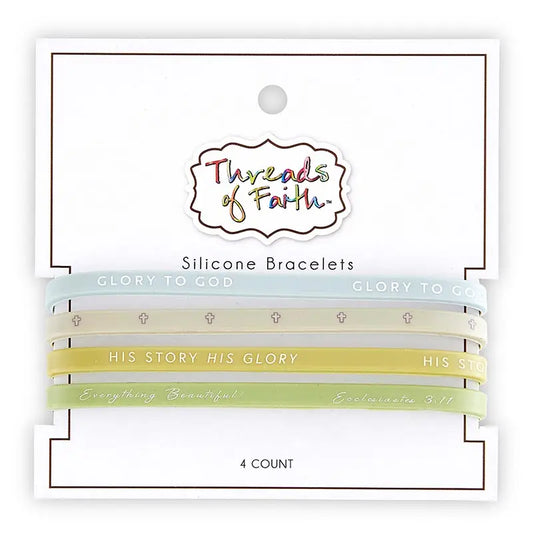 Threads of Faith Silicone Bracelets-Glory To God