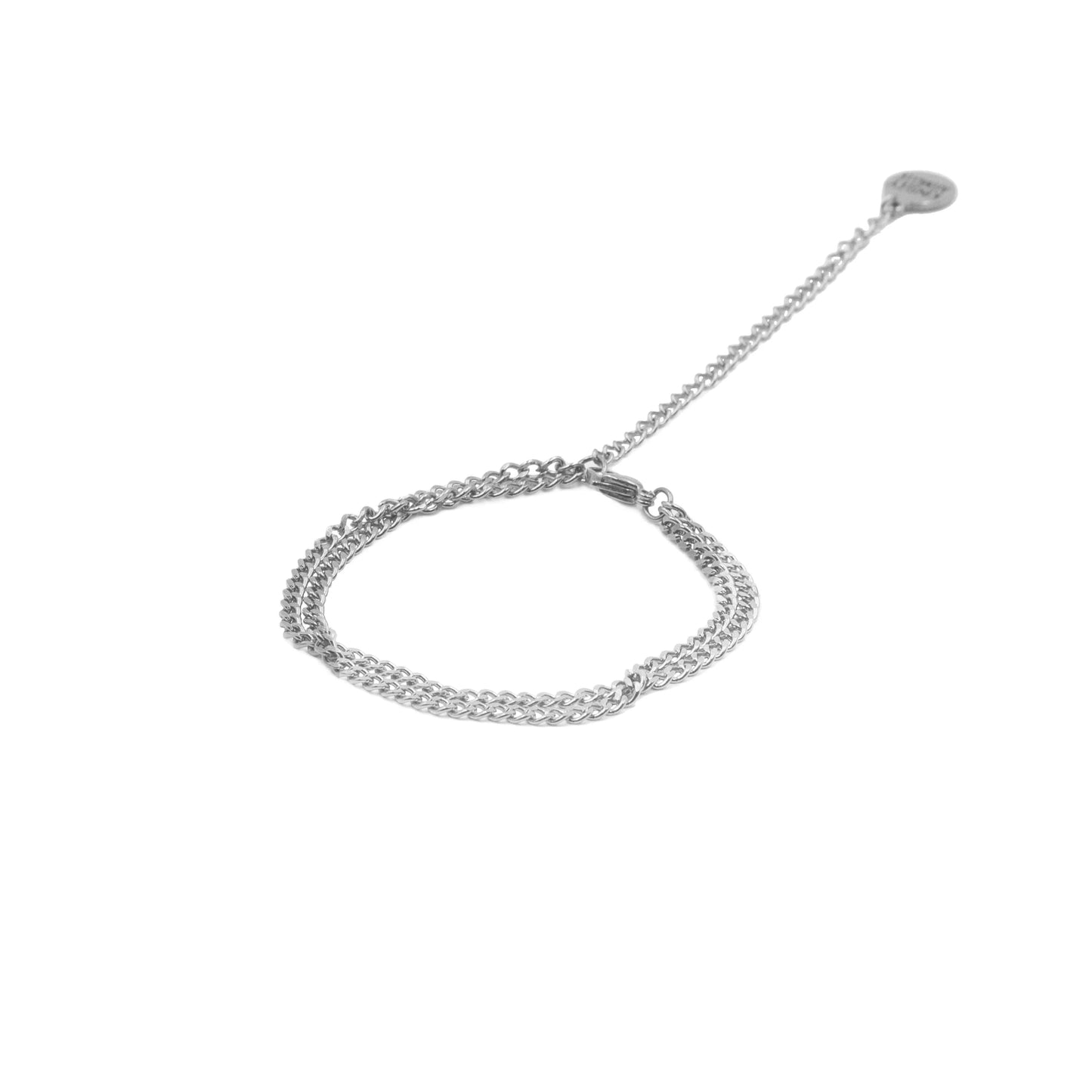 Kinsley Armelle- Goddess Collection Silver Dual Curb Bracelet