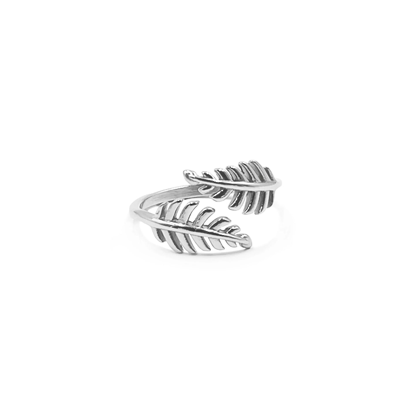 Kinsley Armelle-Goddess Collection Silver Laurel Leaf Ring