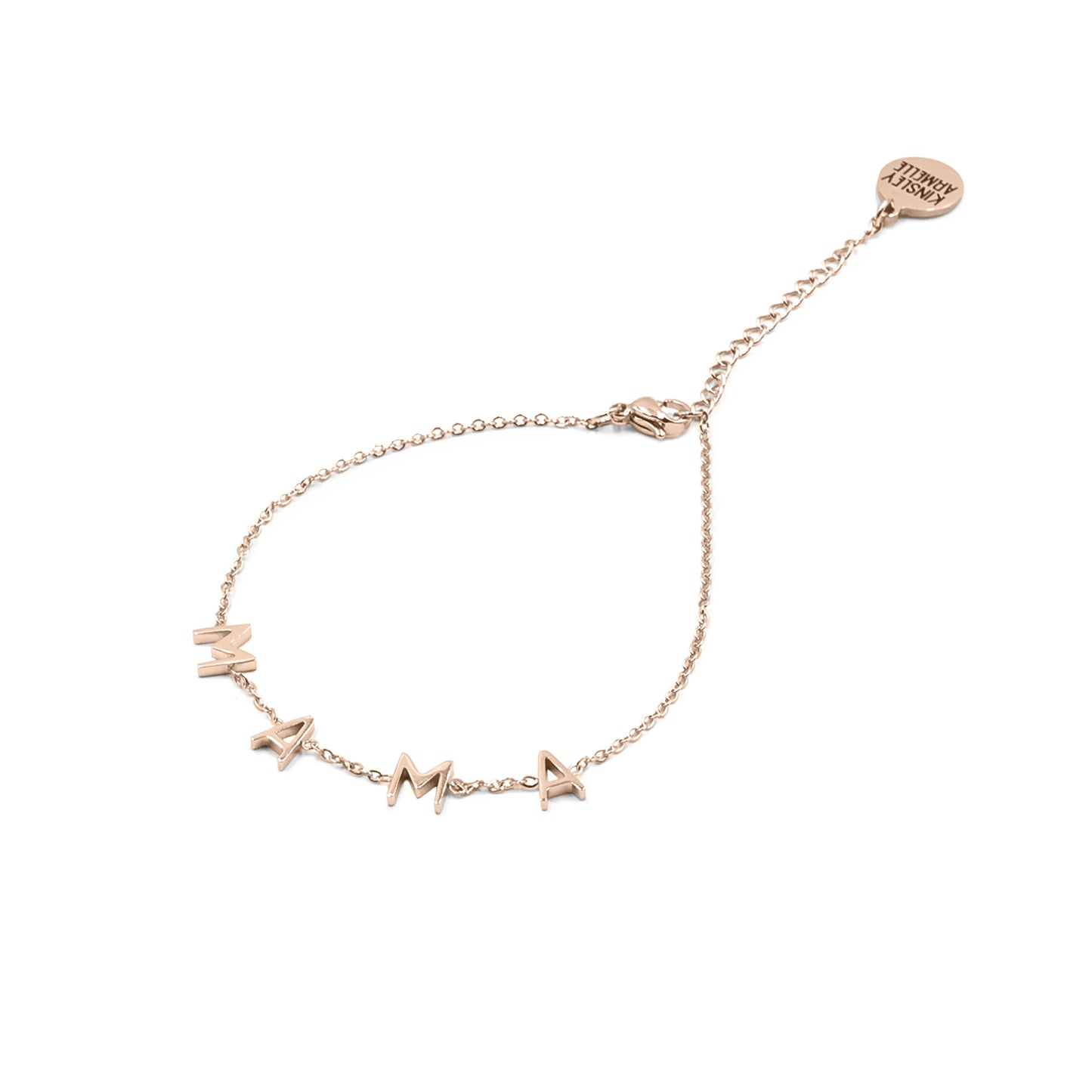 Kinsley Armelle-Mama Collection Rose Gold Letter Bracelet