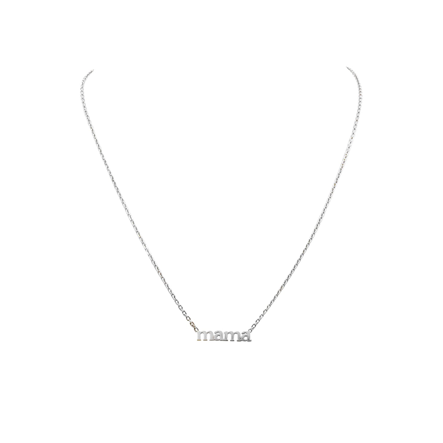 Kinsley Armelle-Mama Collection Silver Letter Necklace