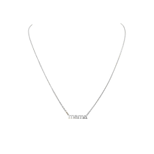 Kinsley Armelle-Mama Collection Silver Letter Necklace