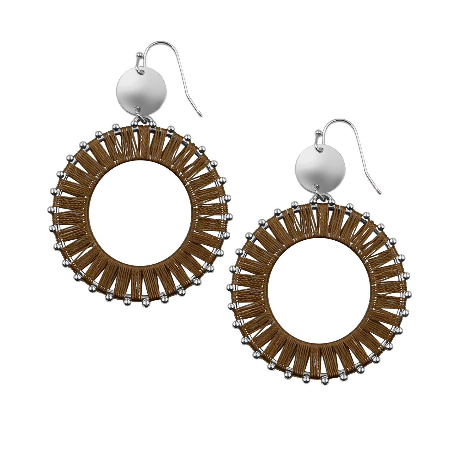 Kinsley Armelle-Pinnie Collection Silver Rust Earrings