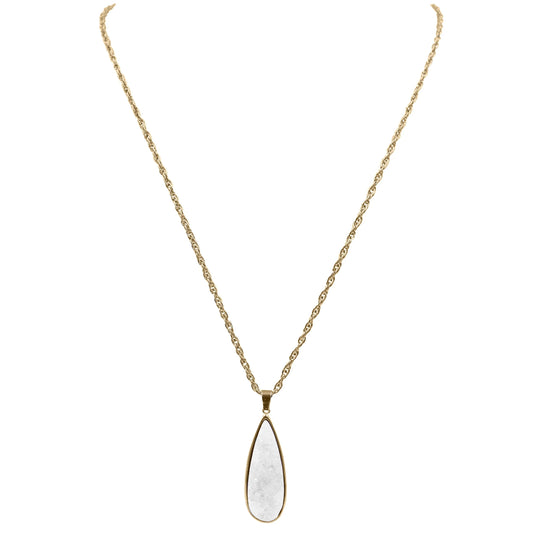 Kinsley Armelle- Druzy Collection Quartz Drop Necklace