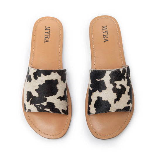 Mojave Herd Hairon Leather Sandals