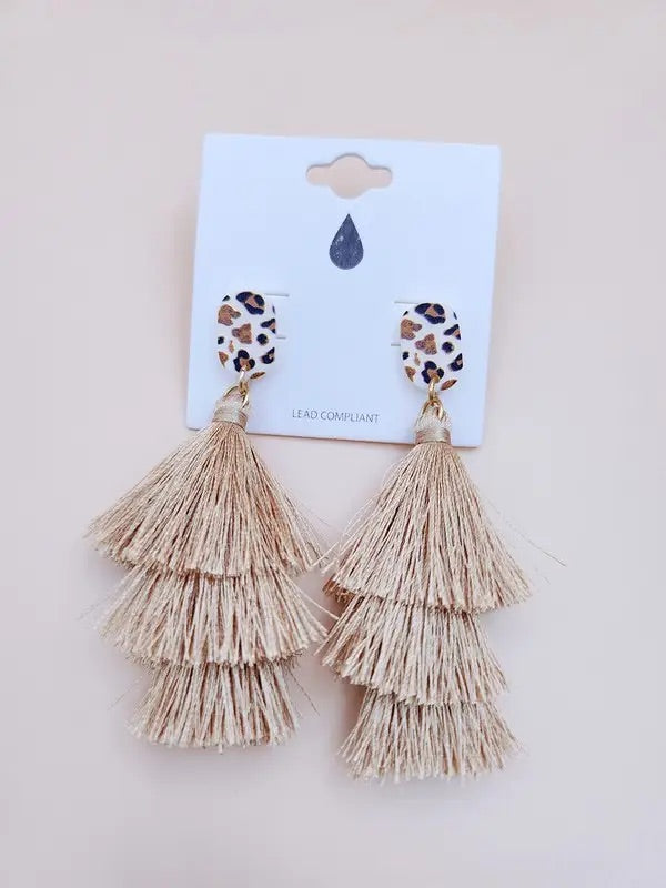 Tassel Earrings- Ivory