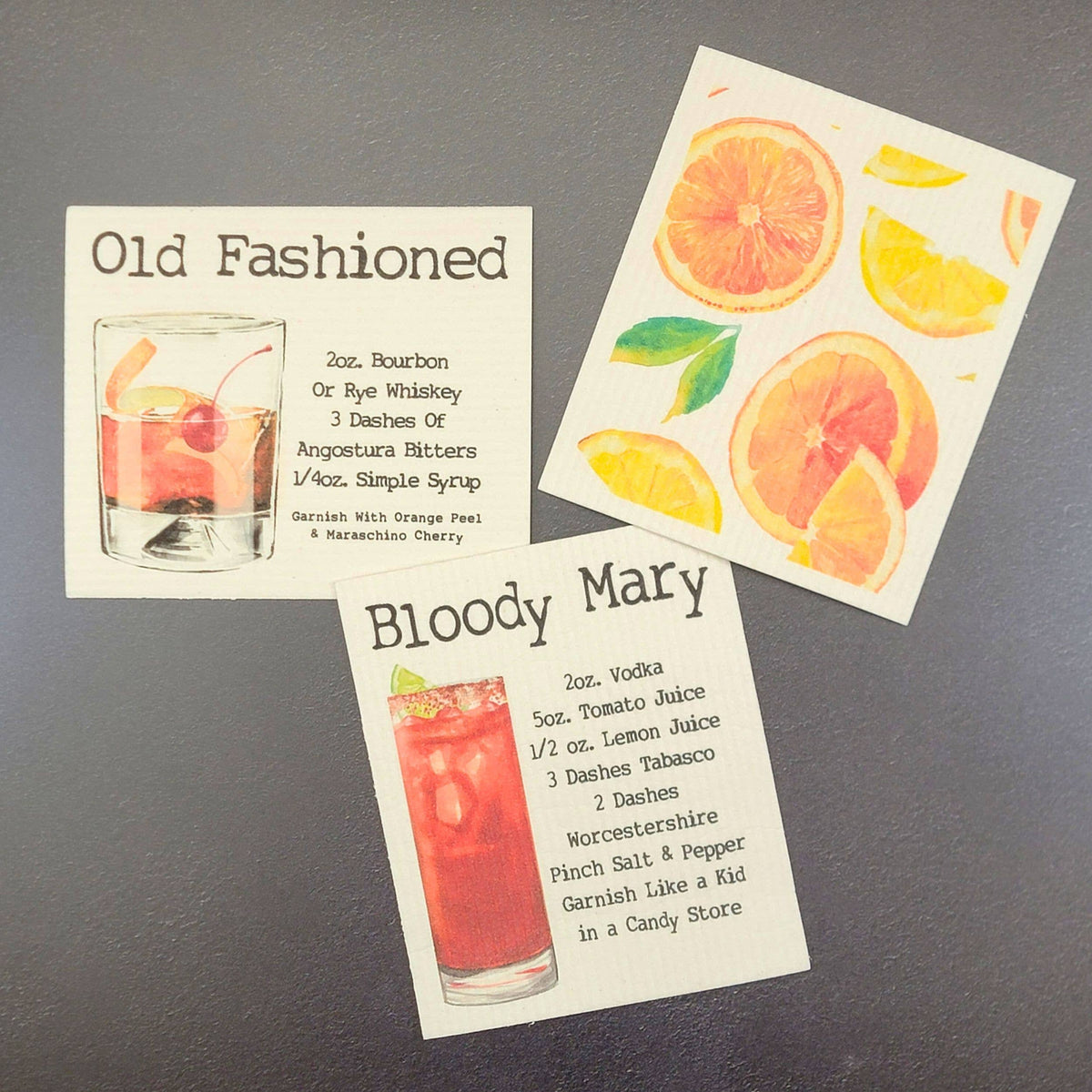 Patterned Orange Swedish Dishcloths
