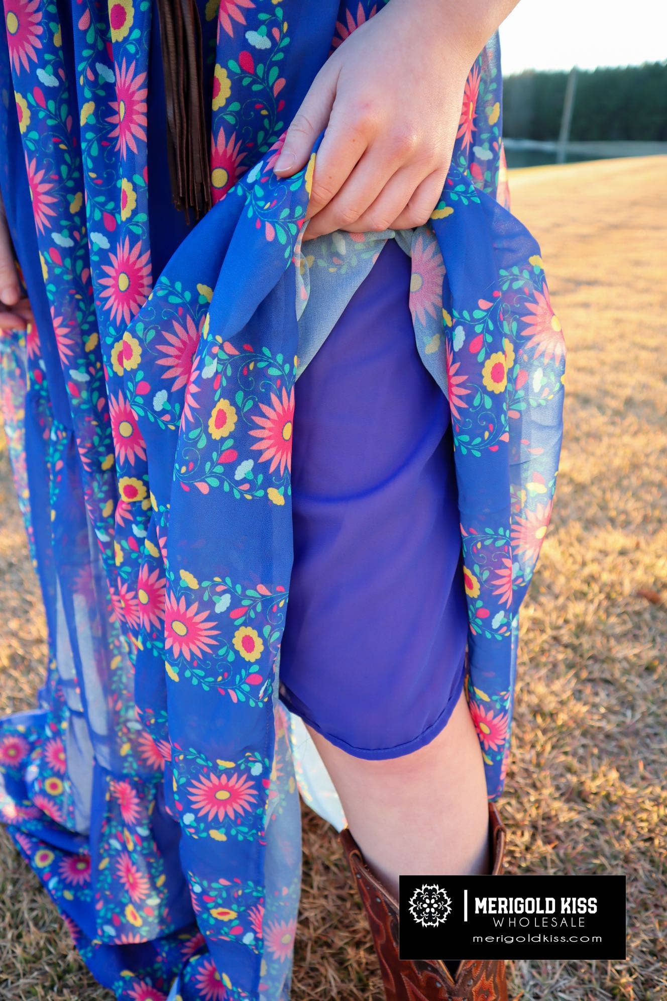 Breezy Off the Shoulder Sheer Maxi Dress-Floral