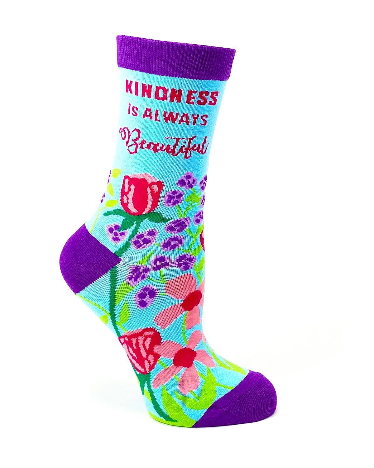 Kindness is Always Beautiful Women's Novelty Crew Socks