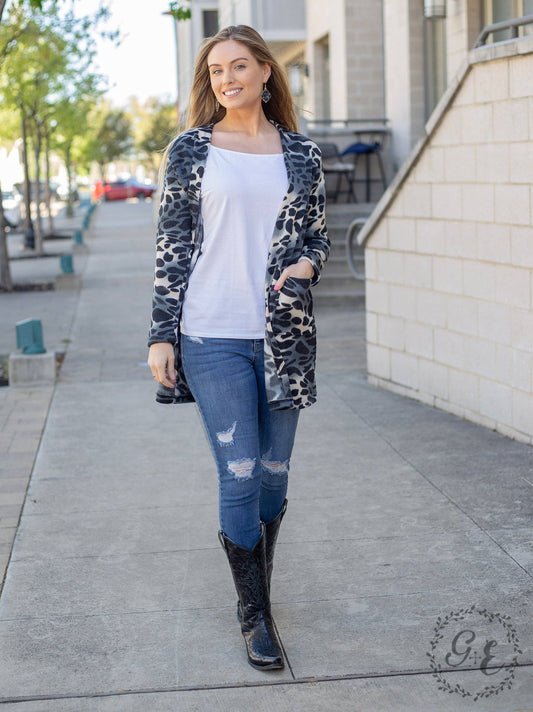 Fireplace Chillin Sweater Cardigan with Pockets